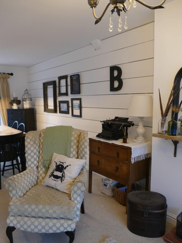 Scaffold board featured wall