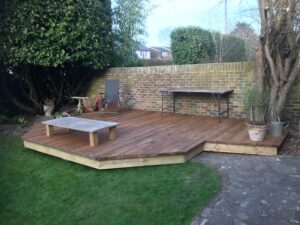 Scaffold plank decking in Fishbourne