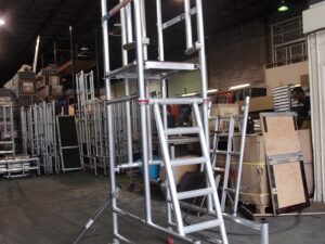 Aluminium podium steps