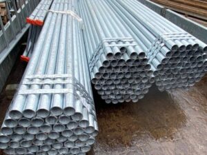 New galvanised scaffolding tubes