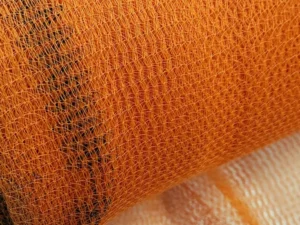 Orange debris netting