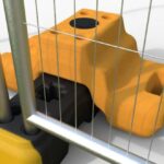 50kg Yellow Concrete Ballast Blocks for Heras Fencing