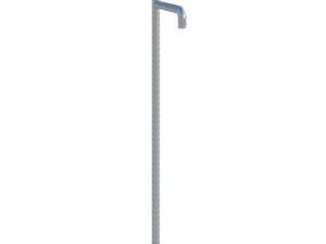 Heras fencing stabiliser soil pin stake with bent top for securing temporary fence stabilisers