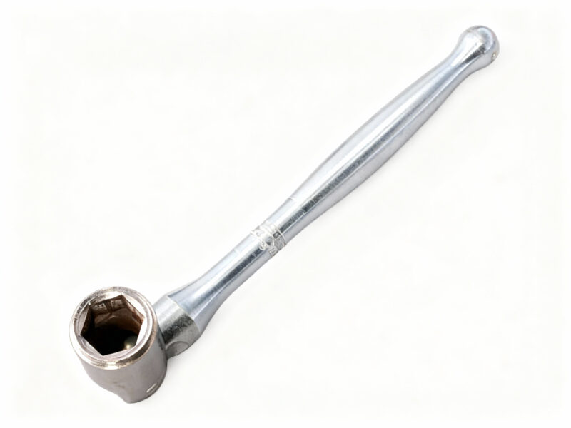 Professional 7/16 inch hexagonal scaffolding spanner with poka handle, heavy-duty spanner for scaffold erection and construction work
