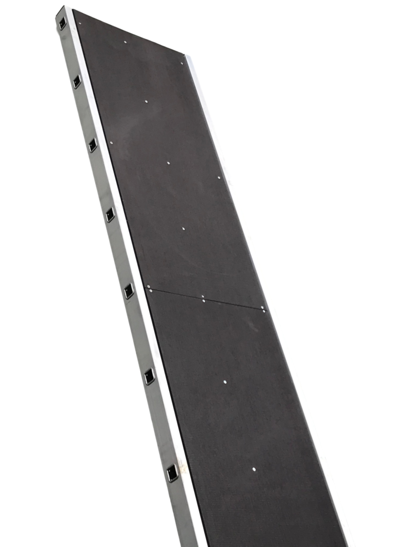 600mm wide aluminium staging board - premium lightweight non-slip scaffold platform BS 2037 Class 1 for safe working at height