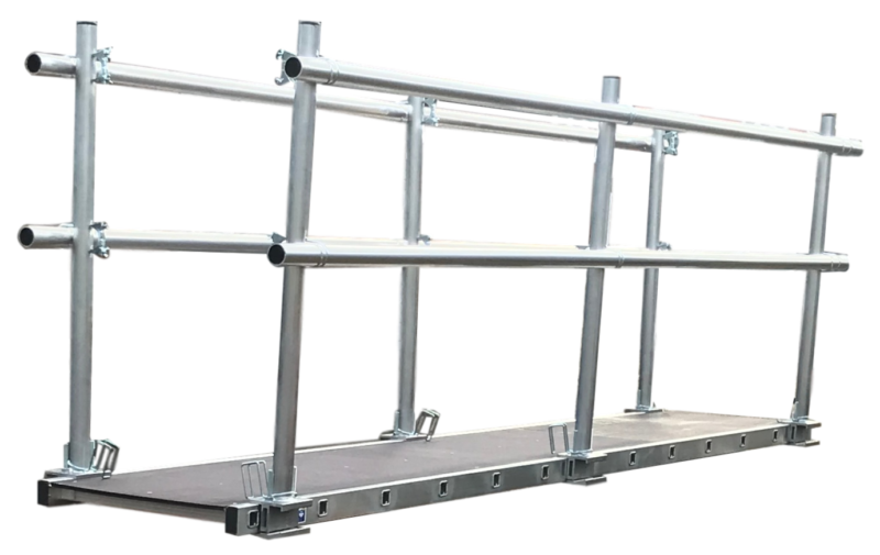 Range of 600mm wide aluminium staging boards in various lengths from 2.44m to 5.95m - lightweight BS 2037 Class 1 scaffold platforms