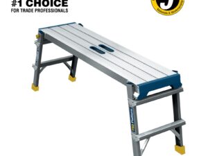 Werner Compact PRO Work Platform with 5 year manufacturer guarantee badge and professional aluminium build design